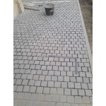 Пилено-колотая гранитная брусчатка Габбро (верх термо)