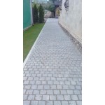 Пилено-колотая гранитная брусчатка Габбро (верх термо)