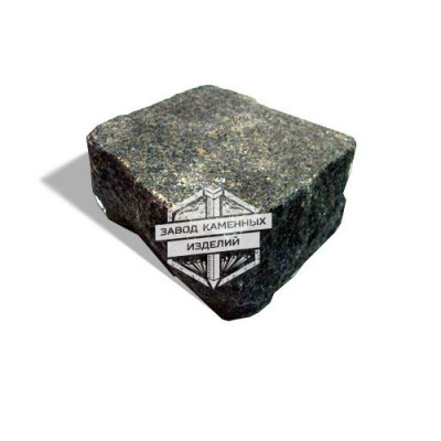 Пилено-колотая гранитная брусчатка Габбро (верх термо)